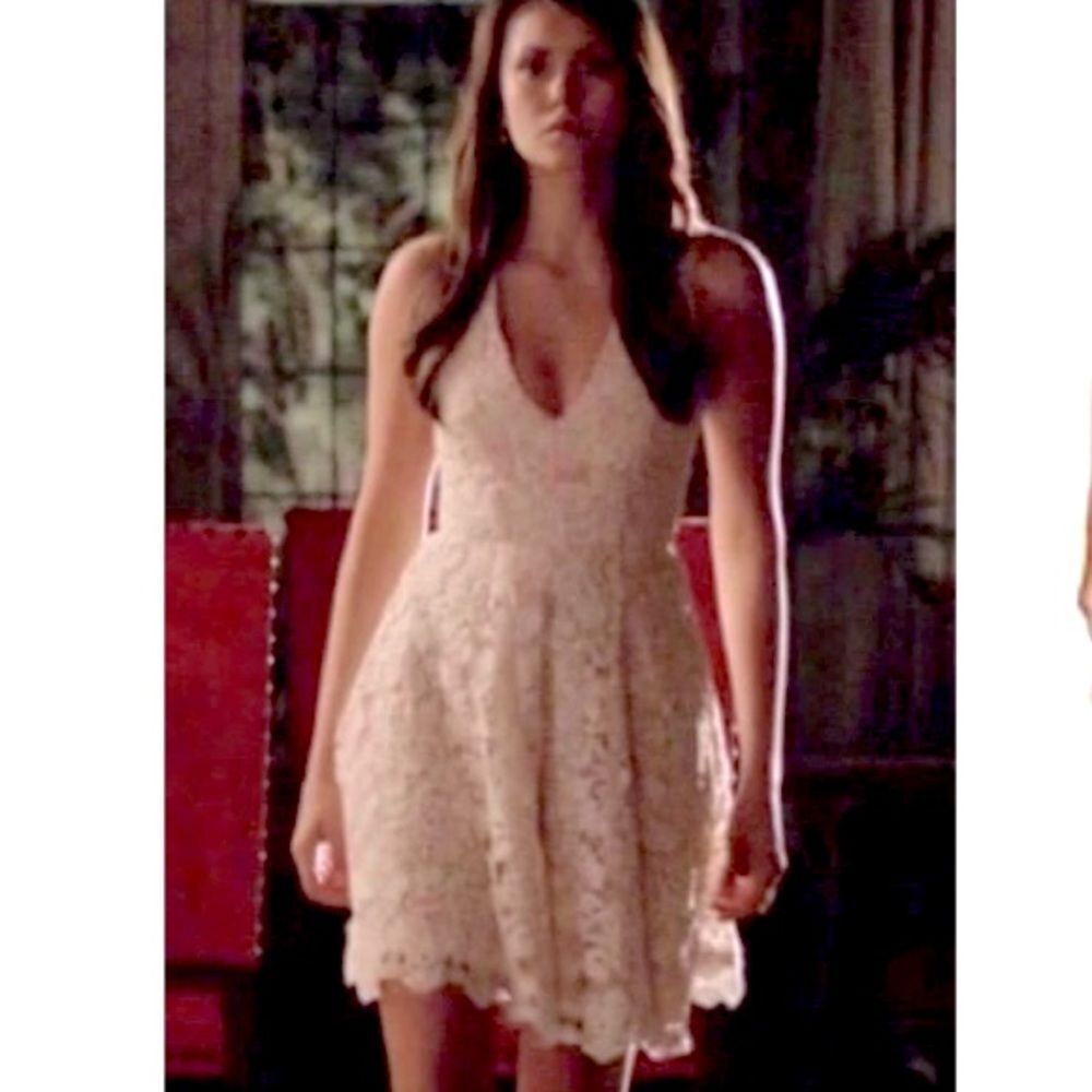 ASO Elena Gilbert Similar NWT Shoshanna Dress 12 Sheer Lace HOCO Romantic Retro